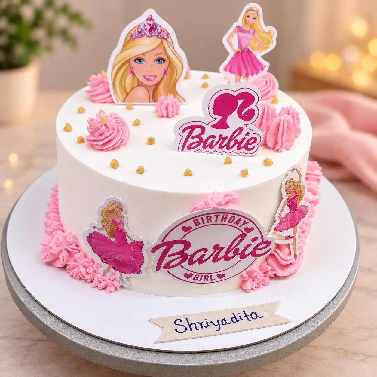 Custom Barbie Birthday Cake by Sugar & Soul